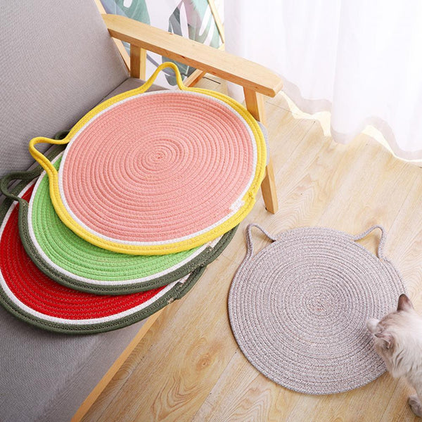 50Cm Round Cotton Flax Cat Scratcher Pet Supplies Furniture & Scratchers