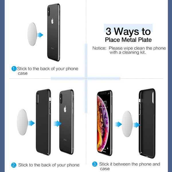 Round Metal Plate Disk Mag Net Mobile Phone Holder Accessories Mounts & Holders