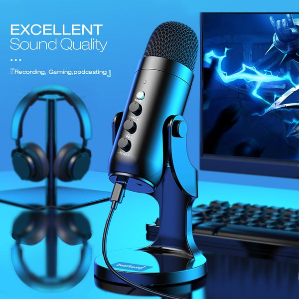 Professional Usb Condenser Desktop Microphone Studio Recording Pc Computer Gaming Streaming Podcasting