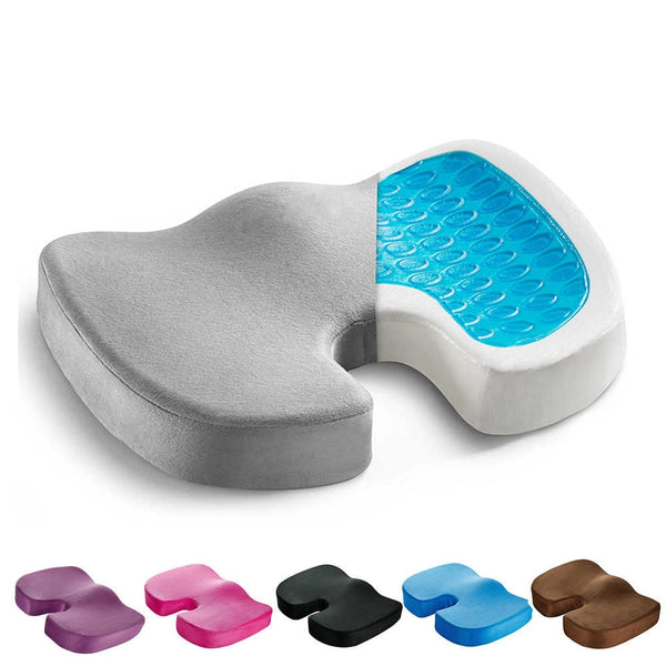 U Shape Seat Cushion With Removable Cover Cooling Gel Memory Foam Non Slip Ergonomic Seat & Posture Cushions
