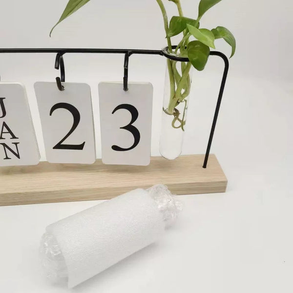 Glass Vase Flipping Calendar Home Office Desktop Organizer Calendars (Current)