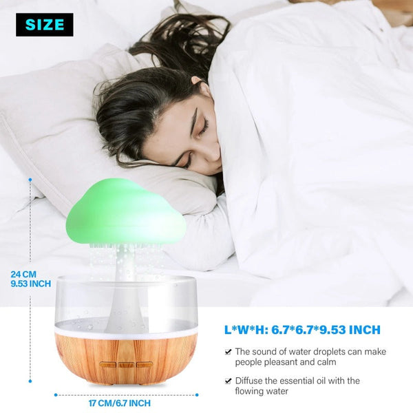 280Ml Rain Cloud Humidifier Relaxing Aromatherapy Led Usb Diffuser Humidifiers