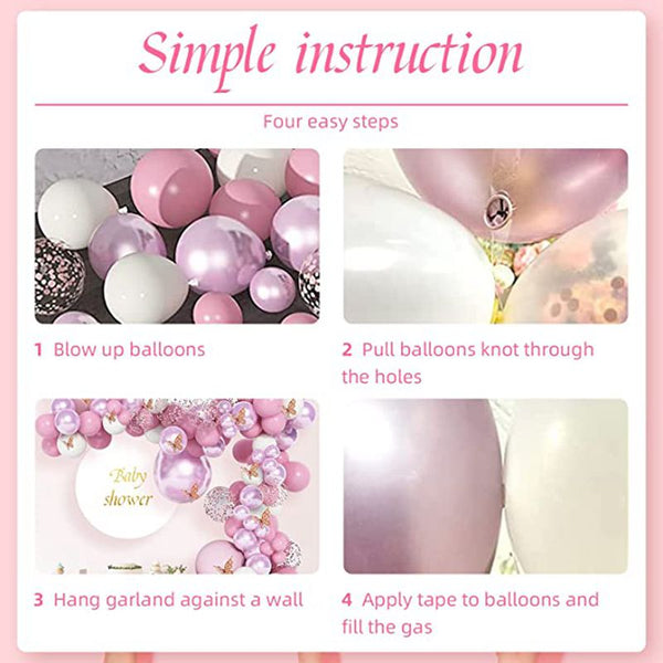 Butterfly Garland Arch Kit Purple Birthday Party Wedding Decor Balloons