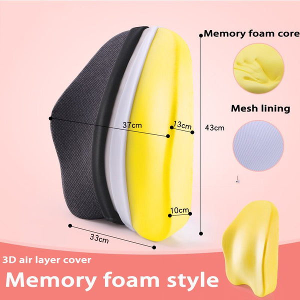 Memory Foam Seat Cushion Orthopedic Pillow Office Chair Waist Back Support Seat & Posture Cushions