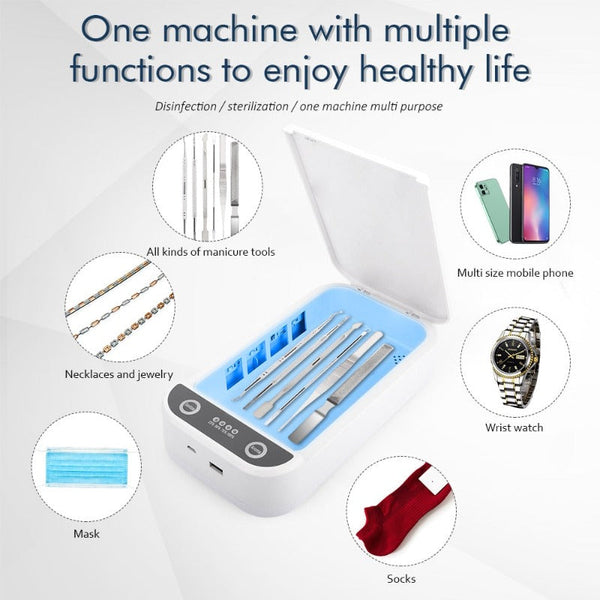 Multi Functional Uv Disinfection Sterilization Box Phone Tools Makeup Sterilisation Trays & Cases