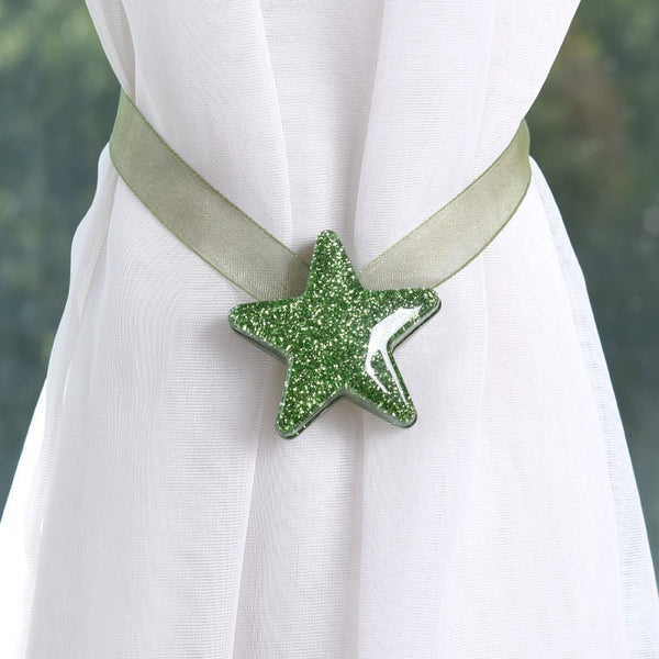Magnetic Star Curtain Tie Rope Tieback Accessoires Buckle Clips Hook Ring