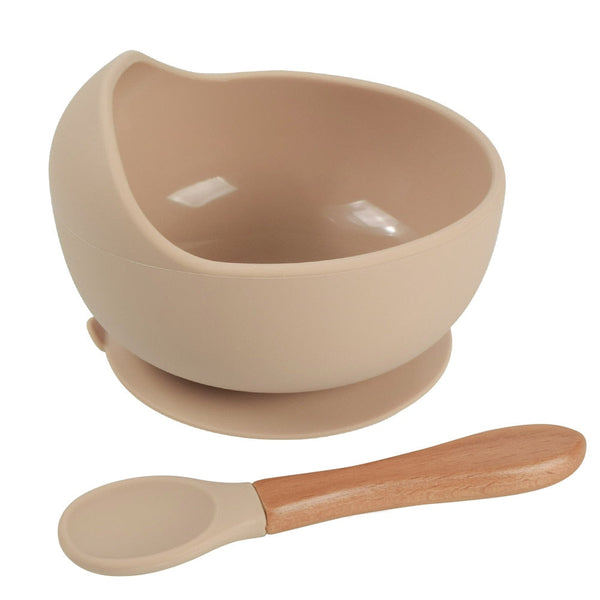 Silicone Baby Feeding Bowl Tableware For Kids Waterproof Suction With Spoon Baby Feeding Sets