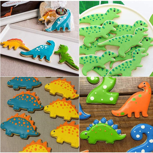 7Pcsset Stainless Steel Dinosaur Baking Tools Cookie Cutters