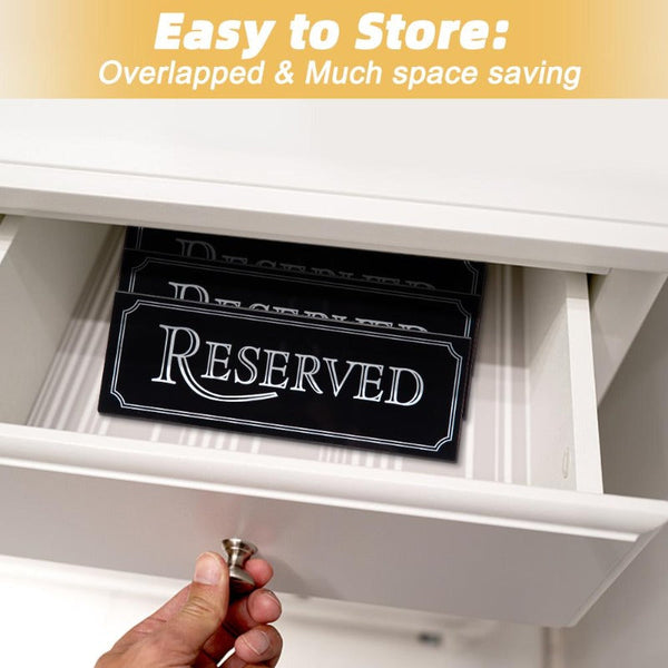 6Pcs Acrylic Reserved Table Signs Restaurant Wedding Party Restaurant Signs