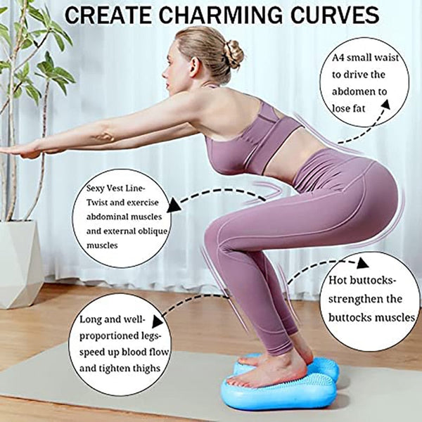 Inflatable Balance Trainer Aerobic Air Stepper Home Gym Fitness Foot Massager Balance Trainers