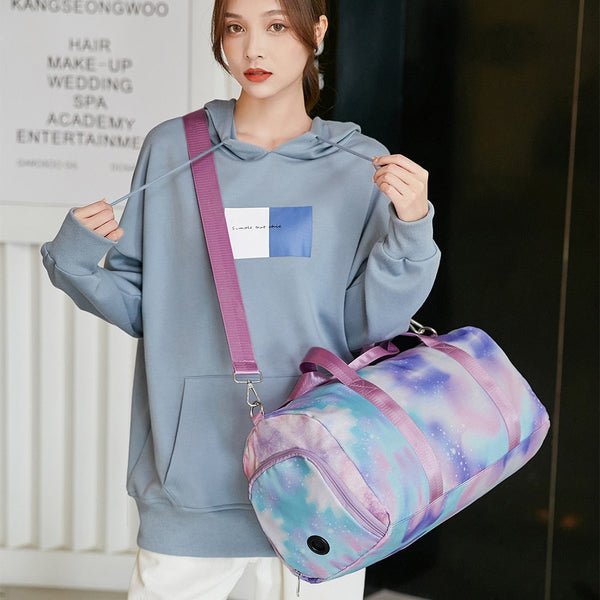 Colourful Galaxy Kids Weekender Dancing Gymnastics Duffle Bag Overnight Bags