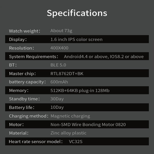 Smart Watches 1.6Inch Display Smart Watch Bluetooth Calling Fitness Health Tracker