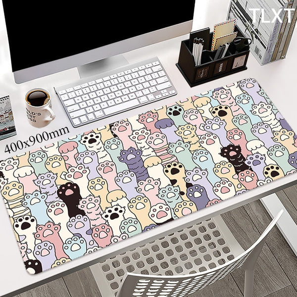 Mouse Pads & Wrist Rests Cute Cat Kitten Kawaii Large Mouse Pad Desk Mat Home Office Hd Original Image