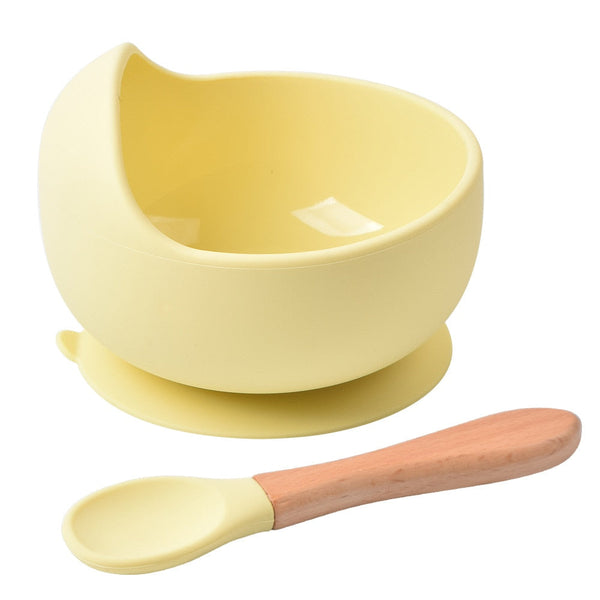 Baby Feeding Sets Silicone Baby Feeding Bowl Tableware For Kids Waterproof Suction With Spoon