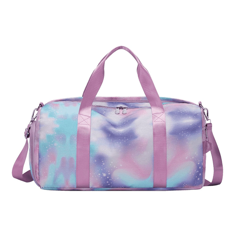 Colourful Galaxy Kids Weekender Dancing Gymnastics Duffle Bag Overnight Bags