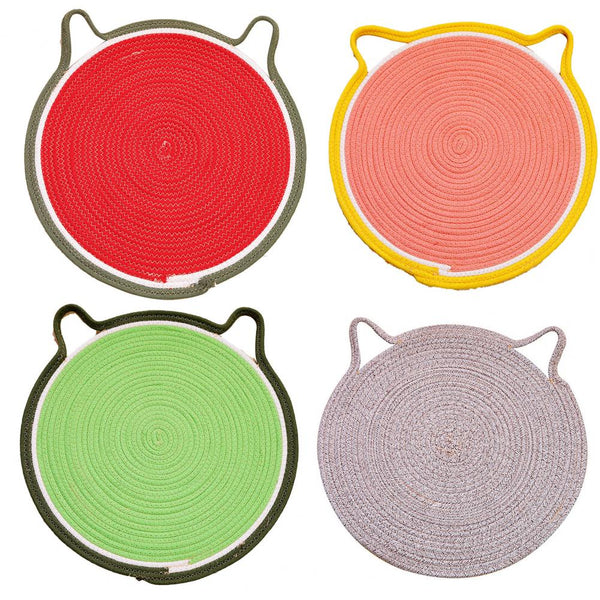 50Cm Round Cotton Flax Cat Scratcher Pet Supplies Furniture & Scratchers