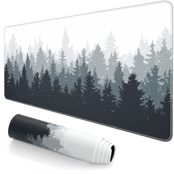 Extra Large Grey Forest Trees Rubber Gaming Mouse Pad Desk Mat Advantages Mouse Pads & Wrist Rests