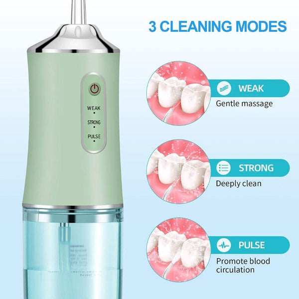 220Ml Rechargeable 3 Modes Oral Irrigator Water Flosser Air & Water Flossers