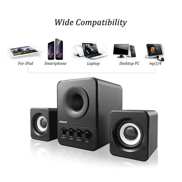Sada D 203 Usb Wired Combination Speaker Computer Bass Stereo Music Player Subwoofer Sound Box For Desktop Laptop Notebook Tablet Pc Smart Phone