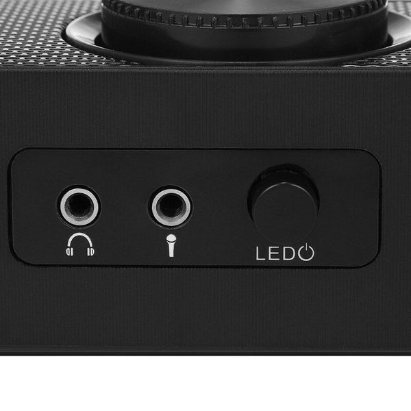 Sada V 198 Usb Powered Sound Bar With Led Lights 3.5Mm Audio Mic Plug Wired Soundbar For Pc Cellphone Tablets Desktop Laptop Computer Speakers