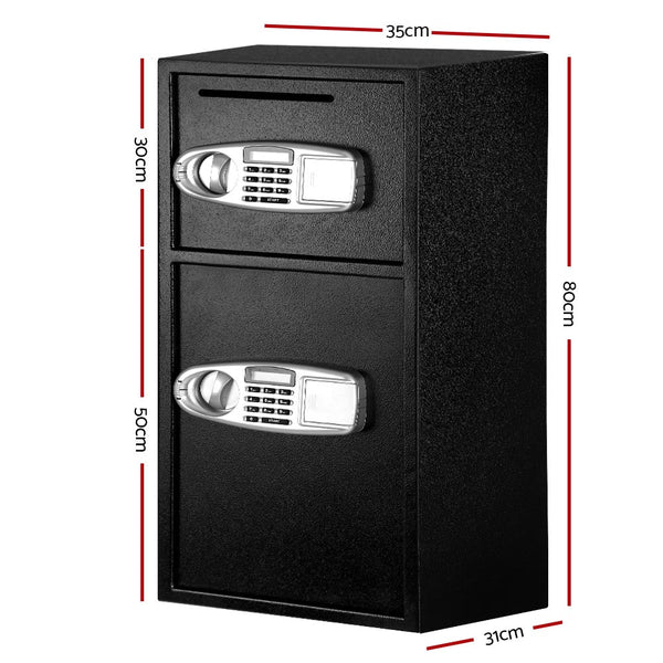 Ul Tech Electronic Safe Digital Security Box Double Door Lcd Display Safes