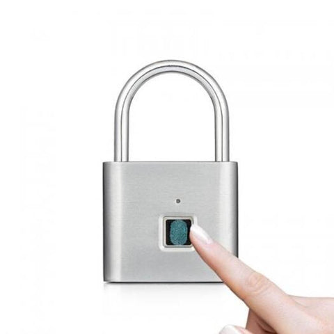 Safety Keyless Lock Usb Battery Door Fingerprint Smart Padlock Quick Unlock Silver Door Locks & Lock Mechanisms