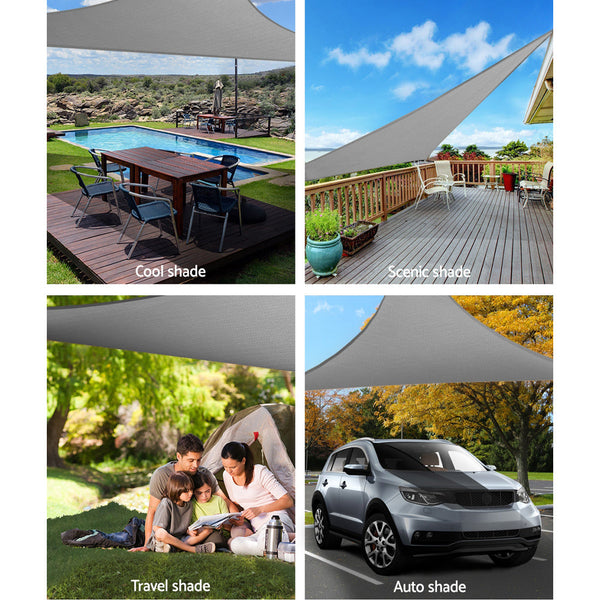 Instahut Sun Shade Sail Cloth Shadecloth Right Rectangle Canopy 280Gsm 3X3x4.3M Shade Sails