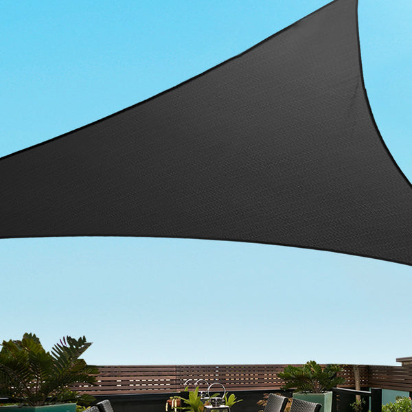 Instahut Sun Shade Sail Cloth Shadecloth Outdoor Canopy Triangle 280Gsm 5X5x5m Shade Sails