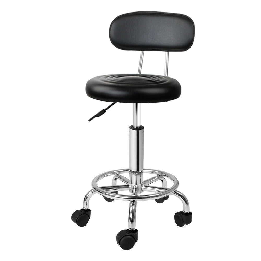 Artiss Salon Stool Swivel Chair Backrest Barber Hairdressing Hydraulic Height Salon Stools