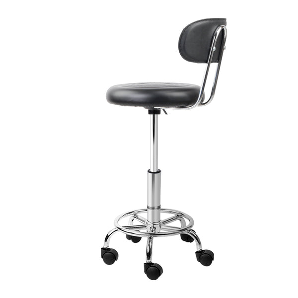 Artiss Salon Stool Swivel Chair Backrest Barber Hairdressing Hydraulic Height Salon Stools