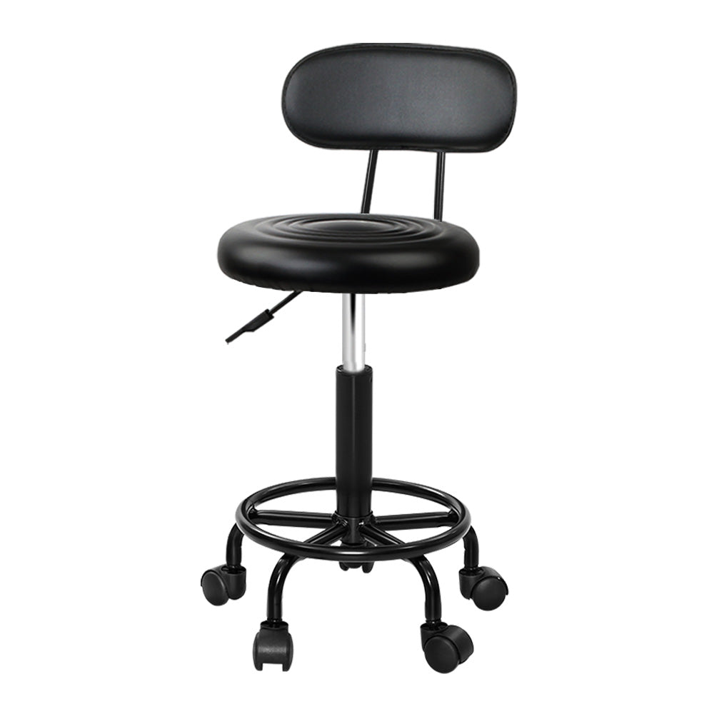 Artiss Salon Stool Swivel Chairs With Back Barber Beauty Hydralic Lift Salon Stools
