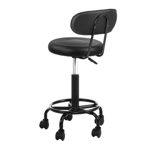 Artiss Salon Stool Swivel Chairs With Back Barber Beauty Hydralic Lift Salon Stools