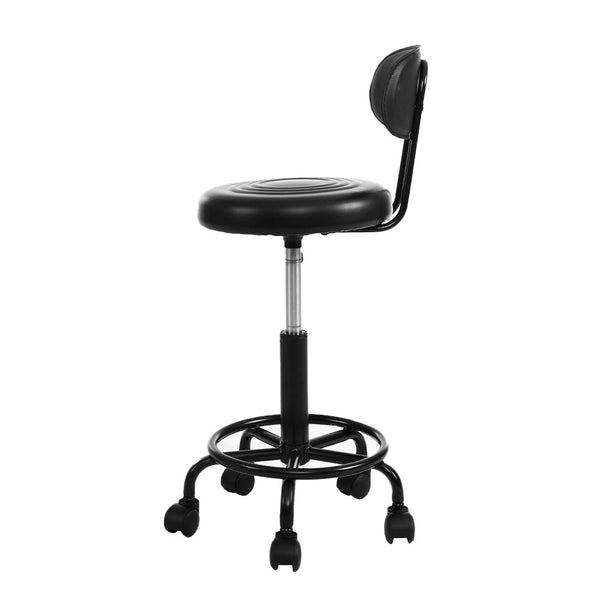 Artiss Salon Stool Swivel Chairs With Back Barber Beauty Hydralic Lift Salon Stools