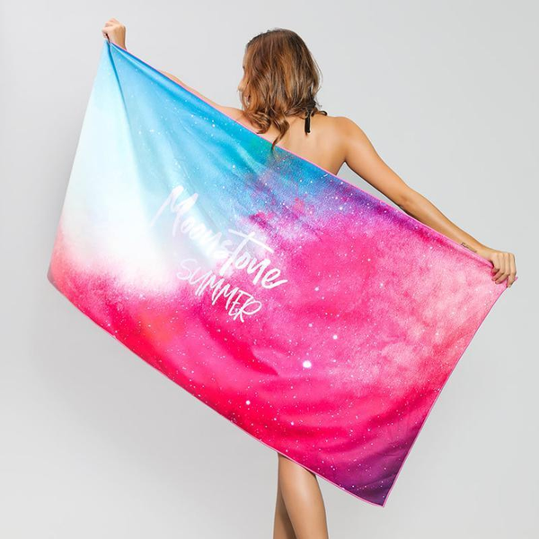 Sand Free Xl Beach Towel + Bag – Quick Dry Microfibre Compact Light Swimming – Colorful Starry Sky Towels & Washcloths