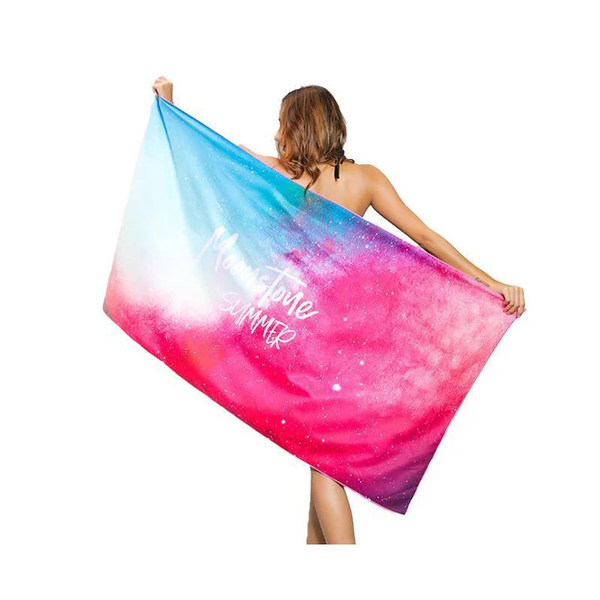 Sand Free Xl Beach Towel + Bag – Quick Dry Microfibre Compact Light Swimming – Colorful Starry Sky Towels & Washcloths