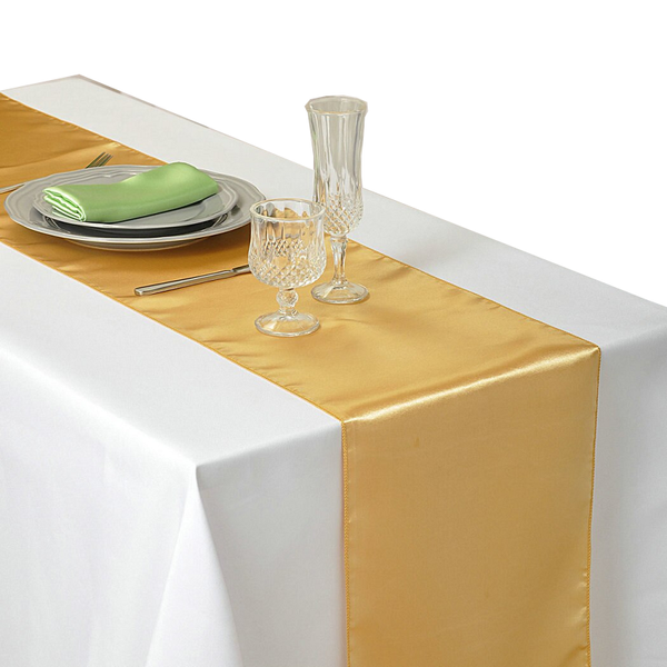 30X275cm Satin Table Runner Wedding Party Supplies Home Decor Table Runners