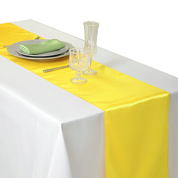 30X275cm Satin Table Runner Wedding Party Supplies Home Decor Table Runners