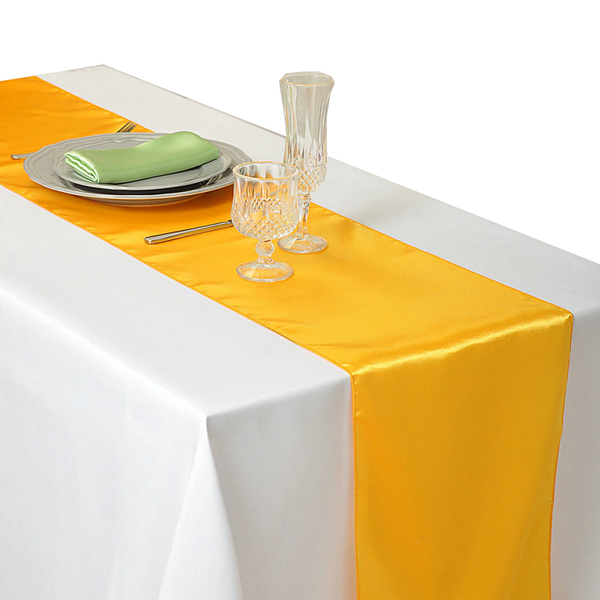 30X275cm Satin Table Runner Wedding Party Supplies Home Decor Table Runners