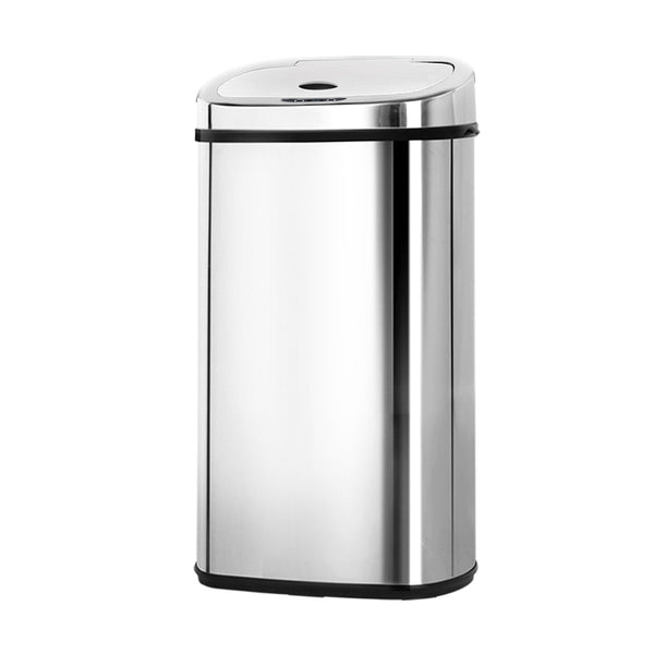 Devanti 50L Stainless Steel Motion Sensor Rubbish Bin Rubbish Bins