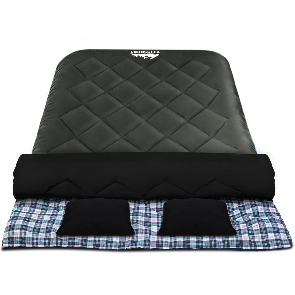 Weisshorn Sleeping Bag Camping Hiking Tent Outdoor Comfort 5 Degree Grey Sleeping Bags