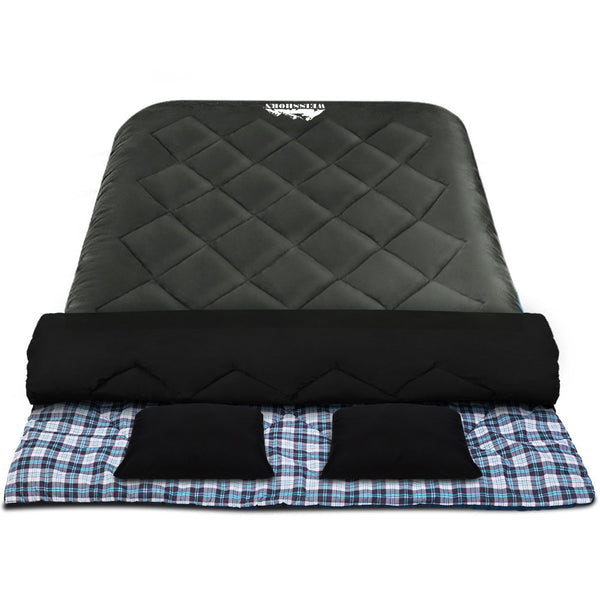 Weisshorn Sleeping Bag Camping Hiking Tent Outdoor Comfort 5 Degree Grey Sleeping Bags