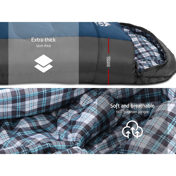 Weisshorn Sleeping Bag Camping Hiking Tent Winter Outdoor Comfort 0 Degree Navy Sleeping Bags