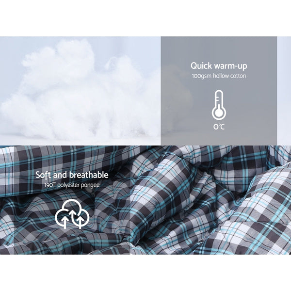 Weisshorn Sleeping Bag Single Camping Hiking Winter Thermal Sleeping Bags