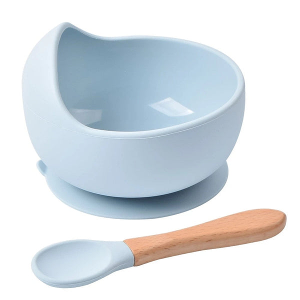 Silicone Baby Feeding Bowl Tableware For Kids Waterproof Suction With Spoon Baby Feeding Sets