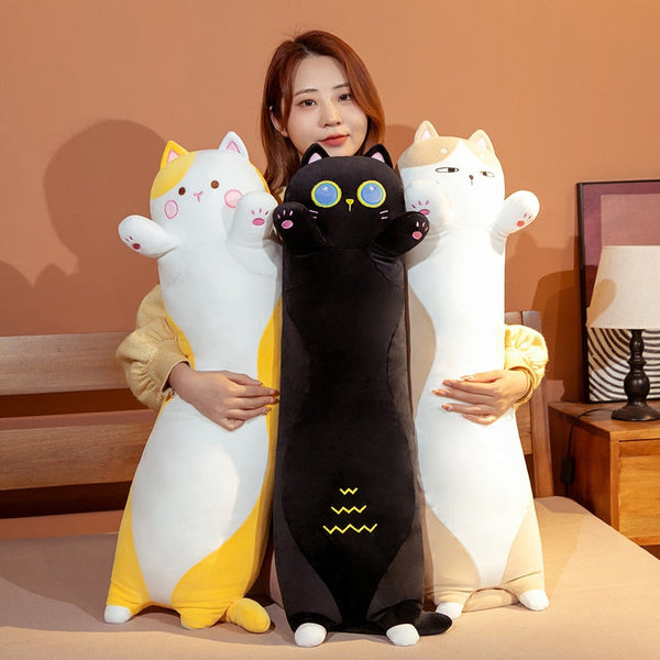 Cute Long Soft Plush Toy Sleeping Pillow Kawaii Cats Plush Toys