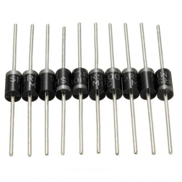 Sb5100 100V 5A Schottky Barrier Diode Electronic Semiconductor Device For Diy Solar Cell Panel Junction Box Diodes 10Pcs Black Diodes & Rectifiers