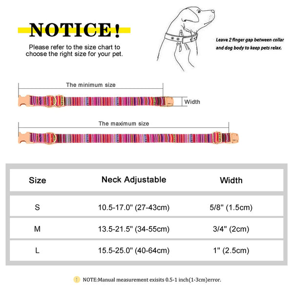 Custom Printed Small Large Dogs Dog Collars