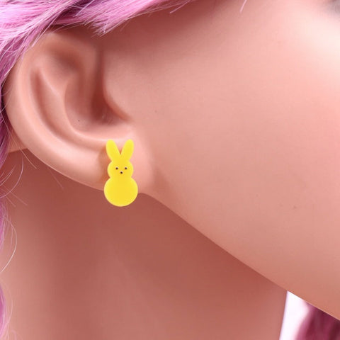 Little Easter Bunny Acrylic Stud Earrings Jewelry Women
