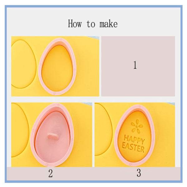 8Pcs 3D Easter Bunny Rabbit Eggs Baking Tools Cookie Cutters