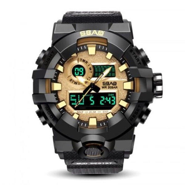 Veile Studios Sbao Men Outdoors Waterproof Electronic Watch Gold Watches
